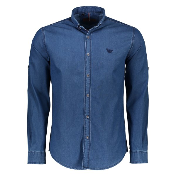 پیراهن مردانه پازو کد L-B جنس جین